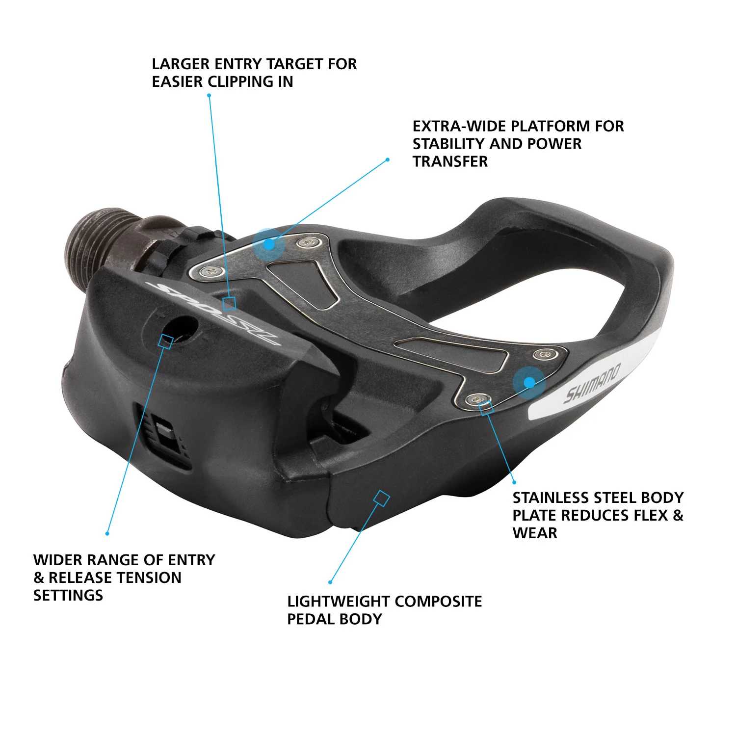 Shimano R550 Road Pedals - Image 3