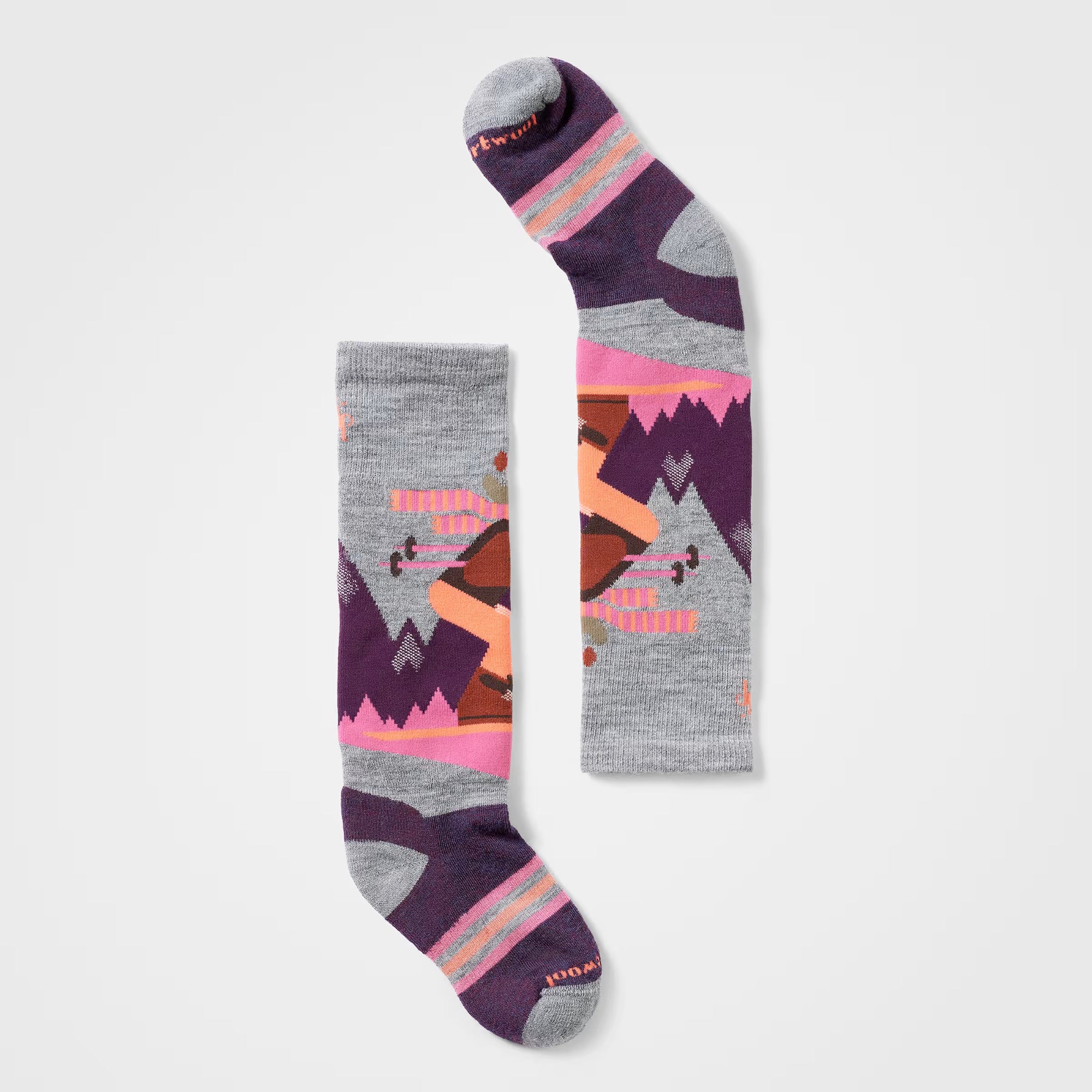 Smartwool Wintersport Full Cushion Mountain Moose Pattern Over the Calf Kids Socks - Image 2